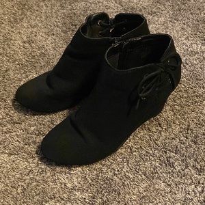 Black Suede Wedges
